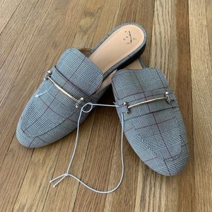 NWOT Plaid A New Day Mules 8.5